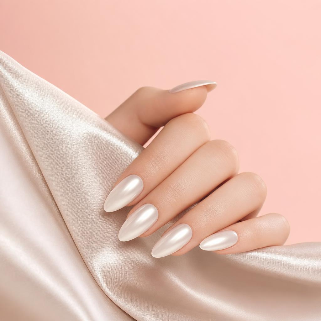 Pearl white luxury nail tips